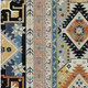 9' X 12' Black Ivory And Copper Aztec Washable Indoor Outdoor Area Rug