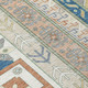 8' Ivory Blue And Brown Round Aztec Washable Indoor Outdoor Area Rug
