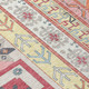 10' X 14' Linen Pink And Yellow Aztec Washable Indoor Outdoor Area Rug