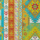 8' X 10' Teal Blue Green And Pink Aztec Washable Indoor Outdoor Area Rug