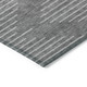 9' X 12' Charcoal And Silver Geometric Washable Indoor Outdoor Area Rug