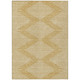 3' X 5' Gold And Ivory Geometric Washable Indoor Outdoor Area Rug
