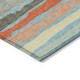 8' X 10' Sky Blue Pink And Gray Striped Washable Indoor Outdoor Area Rug
