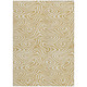 3' X 5' Gold And Beige Abstract Washable Indoor Outdoor Area Rug