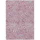 5' X 8' Plum And Ivory Abstract Washable Indoor Outdoor Area Rug