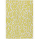 5' X 8' Yellow And Ivory Geometric Washable Indoor Outdoor Area Rug