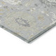 5' X 8' Gray Ivory And Gold Damask Washable Indoor Outdoor Area Rug