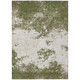 9' X 12' Olive Green Gray And Ivory Abstract Washable Indoor Outdoor Area Rug