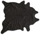 6' X 7' Black Cowhide Handmade Area Rug