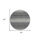 8' Gray And Charcoal Round Abstract Washable Indoor Outdoor Area Rug