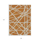8' X 10' Copper And Beige Geometric Washable Indoor Outdoor Area Rug