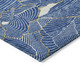 8' X 10' Blue Ivory And Gold Abstract Washable Indoor Outdoor Area Rug