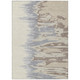 5' X 8' Beige Brown And Gray Abstract Washable Indoor Outdoor Area Rug