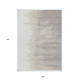 9' X 12' Ivory And Brown Abstract Washable Indoor Outdoor Area Rug