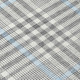 8' Gray Blue And Beige Round Plaid Washable Indoor Outdoor Area Rug