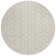 8' Beige And Ivory Round Ogee Washable Indoor Outdoor Area Rug