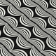5' X 8' Black And Ivory Ogee Washable Indoor Outdoor Area Rug