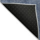 8' Navy Blue And Ivory Round Geometric Washable Indoor Outdoor Area Rug