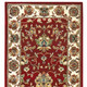 8' Red And Ivory Runner Rug