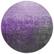 8' Purple And Dark Gray Round Ombre Washable Indoor Outdoor Area Rug