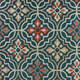 8' X 10' Blue And Orange Moroccan Indoor Outdoor Area Rug