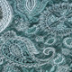 8' X 10' Teal Blue And Dark Green Floral Medallion Washable Indoor Outdoor Area Rug