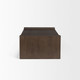 48" Dark Brown Solid Wood Sled Coffee Table