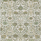 5' X 8' Ivory Green And Brown Floral Washable Indoor Outdoor Area Rug