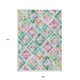 9' X 12' Teal Blue Green And Purple Geometric Washable Indoor Outdoor Area Rug