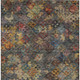 3' X 5' Gray Green And Terra Cotta Floral Washable Indoor Outdoor Area Rug