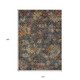10' X 14' Gray Green And Terra Cotta Floral Washable Indoor Outdoor Area Rug