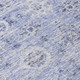 8' Blue And Gray Round Damask Washable Indoor Outdoor Area Rug