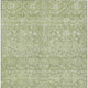10' X 14' Artichoke Green And Ivory Floral Washable Indoor Outdoor Area Rug