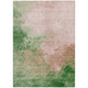 3' X 5' Pink And Green Abstract Washable Indoor Outdoor Area Rug