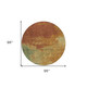 8' Terra Cotta Copper And Green Round Abstract Washable Indoor Outdoor Area Rug