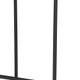 26" Natural and Black Solid Wood and Iron Backless Counter Height Bar Chair