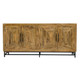 78" Natural Distressed Solid Wood Sideboard With Four Doors