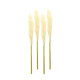Set of Four 1" Beige Artificial Pampas