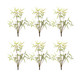 Set of Six 3" Green Artificial Fern