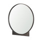 38" Gunmetal Metal Round And Rectangle Framed Accent Mirror