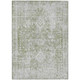 10' X 14' Artichoke Green Oriental Washable Indoor Outdoor Area Rug