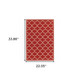 2' X 3' Red And Ivory Indoor Outdoor Area Rug