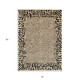 3' X 5' Gold Animal Print Washable Indoor Outdoor Area Rug