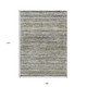 9' X 12' Pewter Striped Washable Indoor Outdoor Area Rug