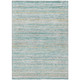 10' X 14' Teal Blue Striped Washable Indoor Outdoor Area Rug