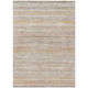 5' X 8' Terra Cotta Striped Washable Indoor Outdoor Area Rug