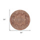 8' Burgundy Round Medallion Washable Indoor Outdoor Area Rug