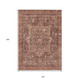 10' X 14' Burgundy Medallion Washable Indoor Outdoor Area Rug