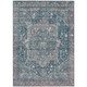 3' X 5' Blue Medallion Washable Indoor Outdoor Area Rug