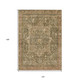 10' X 14' Fern Green Medallion Washable Indoor Outdoor Area Rug